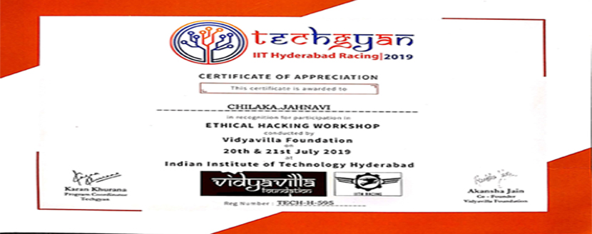 ETHICAL HACKING WORKSHOP II CSE STUDENTS PARTICIPATION IN TECHGYAN 2019 @ IIT HYDERABAD (15)